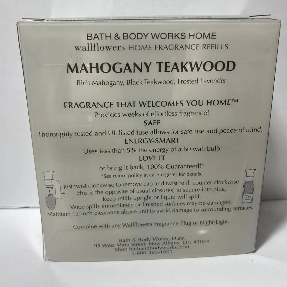 4 Bath & Body Works Wallflowers 2pk Mahogany Teak